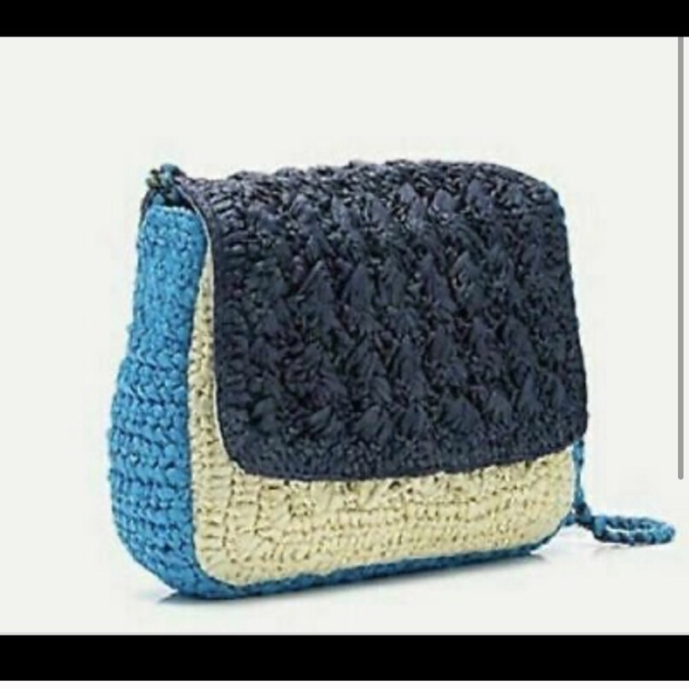 NWOT J.crew raffia color block summer bag